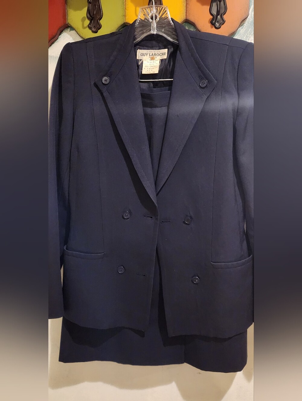 Guy Laroche Women's Suit Jacket Size 38 FR, Skirt Size 36 FR. Mismatched Sizing
